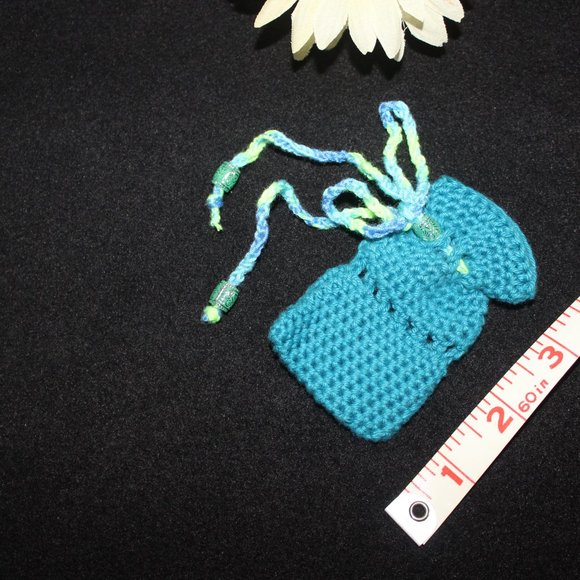 🌈 2/$21 NEW Crochet Medicine Coin Crystal Holder Boho HANDCRAFTED *Choose Two* - Picture 7 of 11